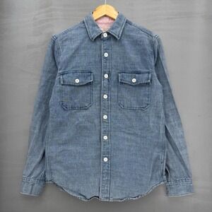 Vintage Wallace & Barnes Button Up Chambray Shirt Denim Shirt Utility Small
